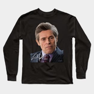 Willem Dafoe Signed Portrait Long Sleeve T-Shirt